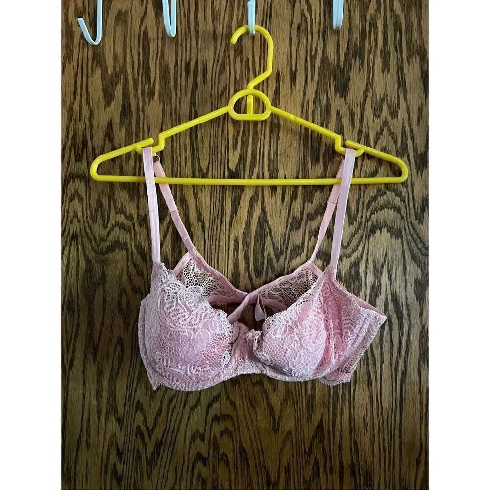 Very Sexy Victorias Secret Cup And Wings Pink Bra Push Up Without Padding 36C